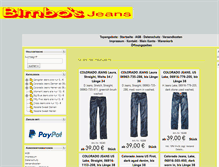 Tablet Screenshot of bimbos-jeans.de